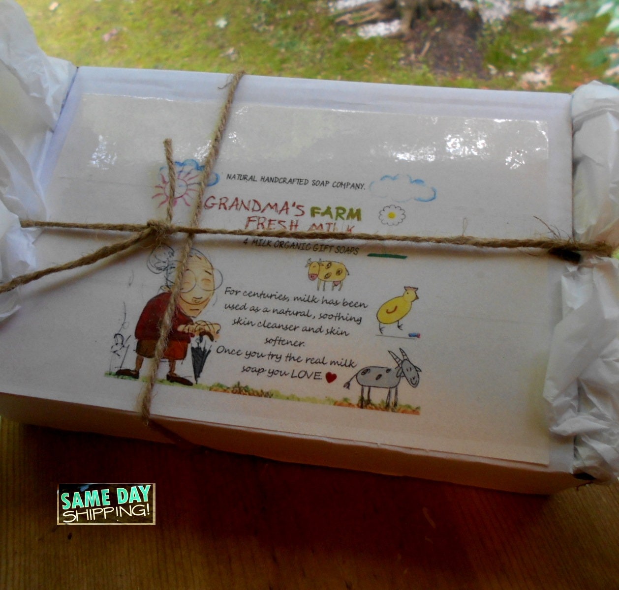 4 Organic Handmade Milk Soaps Set Artisan - From the Farm to the Shower !