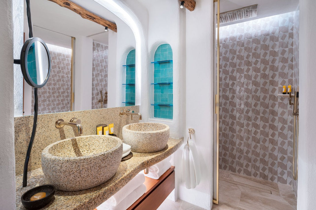 Bathroom with natural soaps