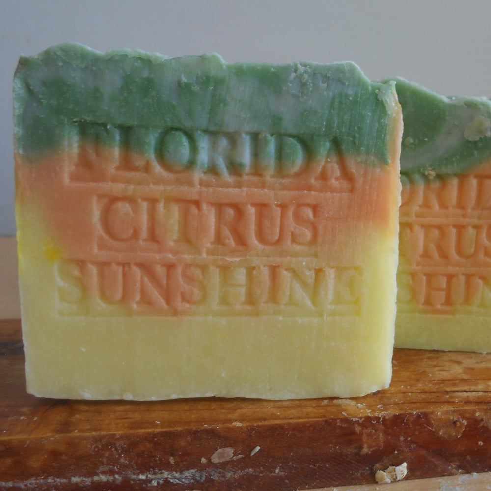 Citrus Handmade Soap Tangerine bar .Top notes: bright tangerine, tropical citrus lift