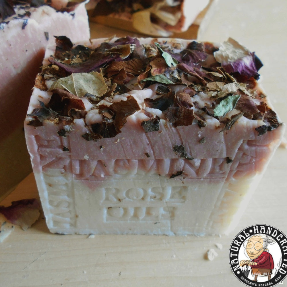 Aged French - Jasmine Rose Soap With Crushed Flowers  Soap