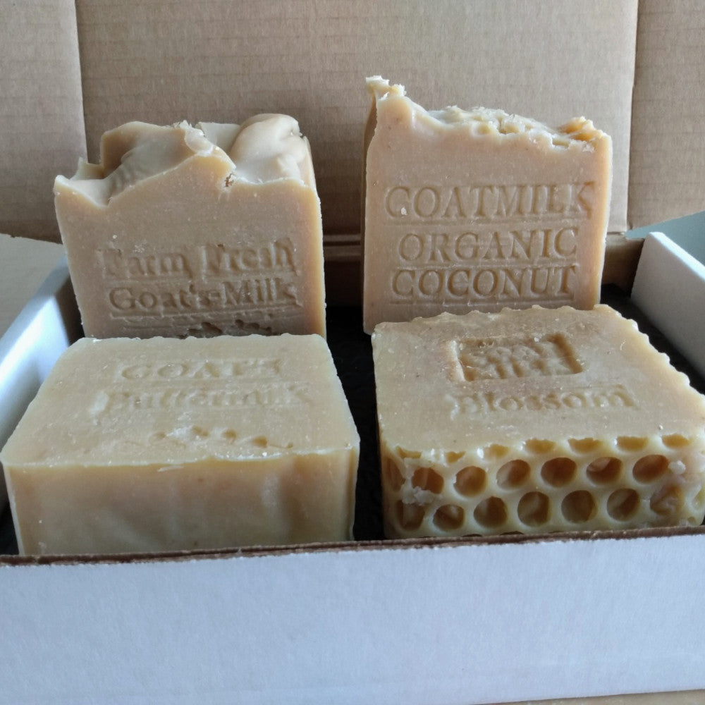 4 Goats milk and milk soaps gift set soaps