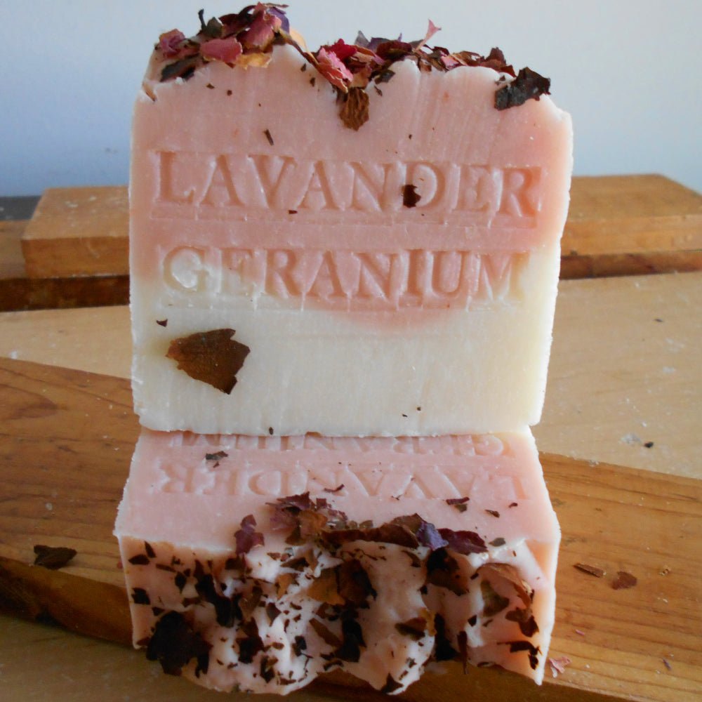 Handcrafted Soap Lavender -Geranium - Roses Floral