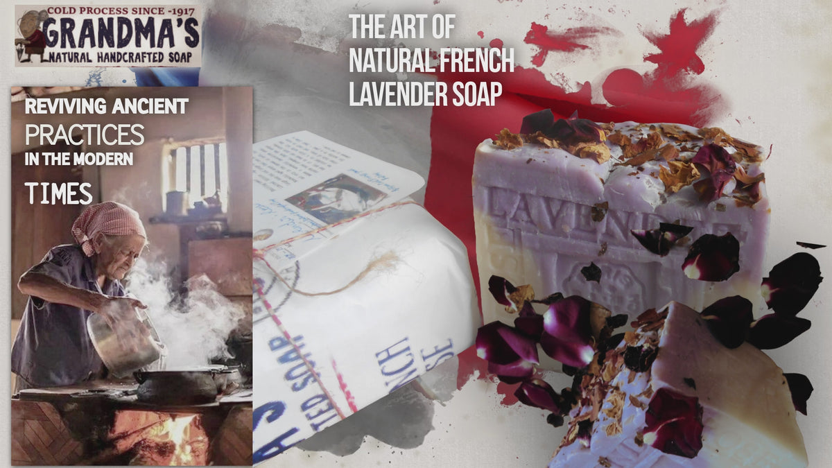 Provence French Lavender Handmade All Natural Soap with Crushed Rose Petals
