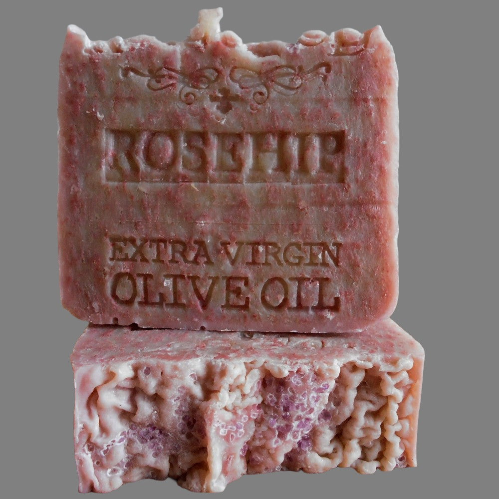 Artisan Rosehip Soap with Extra Virgin Organic Olive Oil and Mediterranean Sea Salt