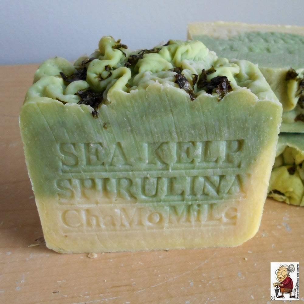 Artisan kelp soap lines and wrinkles free 