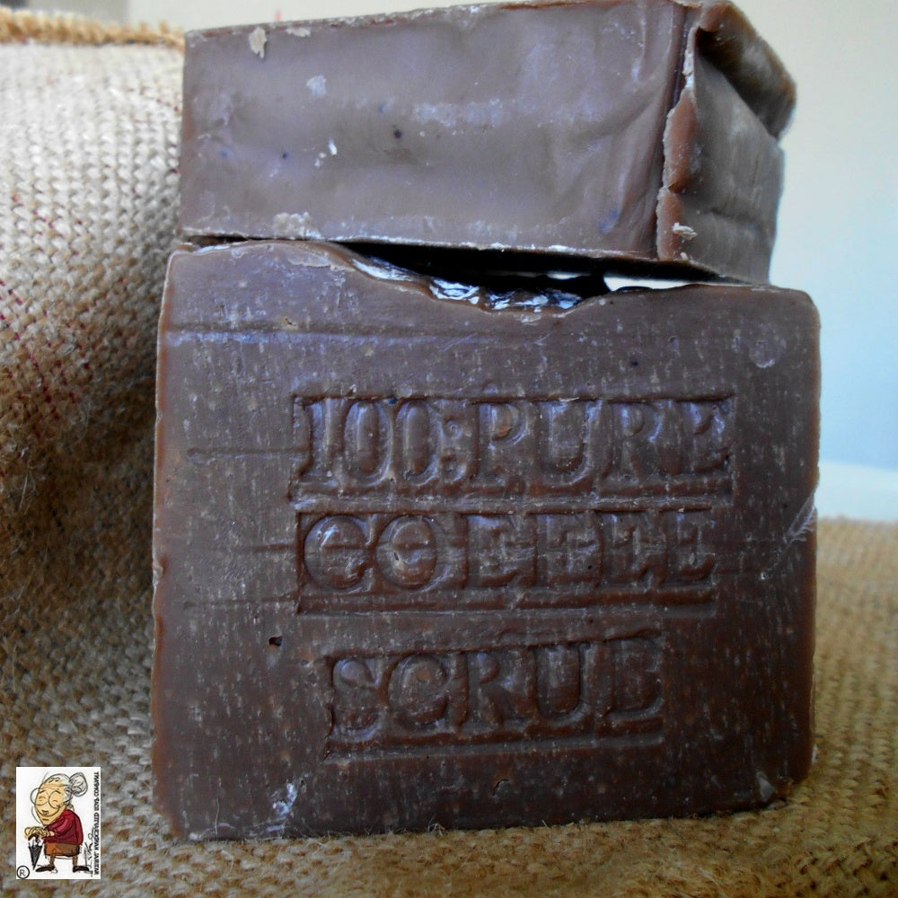 Grandma's cold process coffee soap- acne - cellulite - scrub coffee