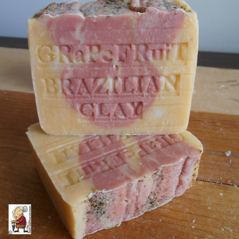 Natural Soap African Grapefruit with Brazilian Clay and Tangerine Butter